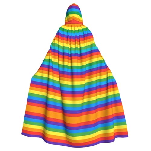 JBJGKHLP Regenbogenmuster-Druck, atmungsaktiv, Unisex, mit Kapuze, für Halloween, Cosplay, Festivals JBJGKHLP Regenbogenmuster-Druck, atmungsaktiv, Unisex, mit Kapuze, für Halloween, Cosplay, Festivals von JBJGKHLP