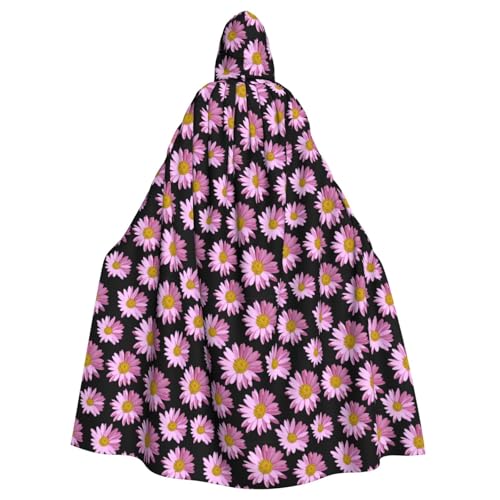 JBJGKHLP Rosafarbener Blumendruck, atmungsaktiv, Unisex, mit Kapuze, für Halloween, Cosplay, Festivals JBJGKHLP Rosafarbener Blumendruck, atmungsaktiv, Unisex, mit Kapuze, für Halloween, Cosplay, Festivals von JBJGKHLP