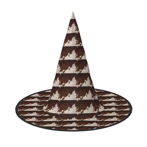 JBJGKHLP Rotbrauner Rindsleder-Druck, Halloween, Hexenhut, Unisex, Karneval, Cosplay, Party, Mode, Kappe, Kostümzubehör JBJGKHLP Rotbrauner Rindsleder-Druck, Halloween, Hexenhut, Unisex, Karneval, Cosplay, Party, Mode, Kappe, Kostümzubehör von JBJGKHLP