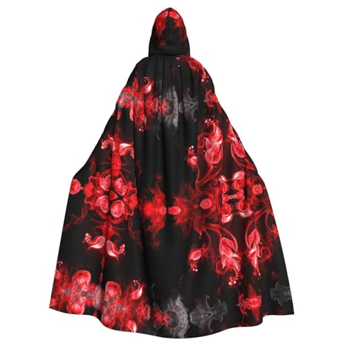 JBJGKHLP Roter, schwarzer, weißer abstrakter Druck, atmungsaktiv, Unisex, Kapuzenumhang in voller Länge, für Halloween, Cosplay, Festivals JBJGKHLP Roter, schwarzer, weißer abstrakter Druck, atmungsaktiv, Unisex, Kapuzenumhang in voller Länge, für Halloween, Cosplay, Festivals von JBJGKHLP