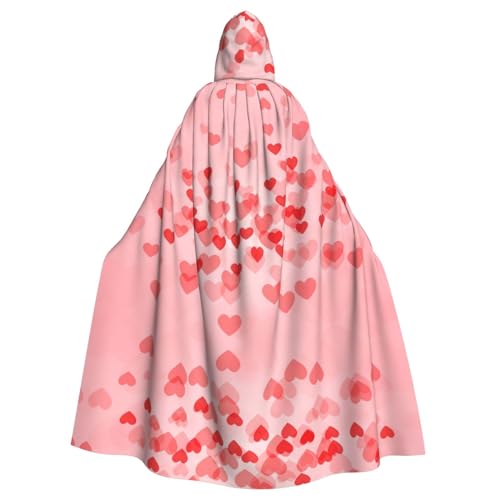 JBJGKHLP Roter Herz-Aufdruck, atmungsaktiv, Unisex, mit Kapuze, für Halloween, Cosplay, Festivals JBJGKHLP Roter Herz-Aufdruck, atmungsaktiv, Unisex, mit Kapuze, für Halloween, Cosplay, Festivals von JBJGKHLP