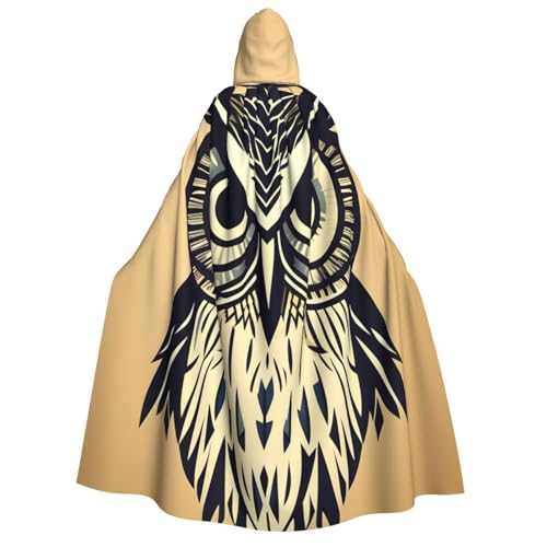 JBJGKHLP Süßer Eulen-Druck, Unisex, Erwachsene, mit Kapuze, langärmelig, Umhang, Halloween, Weihnachten, Karneval, Mottopartys JBJGKHLP Süßer Eulen-Druck, Unisex, Erwachsene, mit Kapuze, langärmelig, Umhang, Halloween, Weihnachten, Karneval, Mottopartys von JBJGKHLP