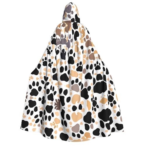 JBJGKHLP Süßer Hundepfotenabdruck, Unisex, Erwachsene, mit Kapuze, langärmelig, Umhang, Halloween, Weihnachten, Karneval, Mottopartys JBJGKHLP Süßer Hundepfotenabdruck, Unisex, Erwachsene, mit Kapuze, langärmelig, Umhang, Halloween, Weihnachten, Karneval, Mottopartys von JBJGKHLP