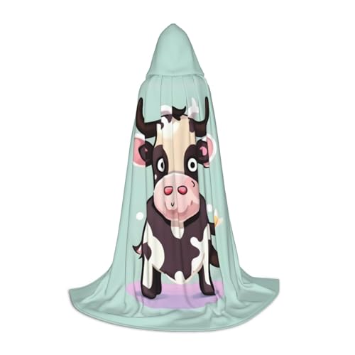 JBJGKHLP Süßer schwarzer Kuh-Druck, Unisex, Kapuzenumhang, Robe, Karneval, Halloween, Cosplay, Weihnachten, bequem, stilvoll JBJGKHLP Süßer schwarzer Kuh-Druck, Unisex, Kapuzenumhang, Robe, Karneval, Halloween, Cosplay, Weihnachten, bequem, stilvoll von JBJGKHLP