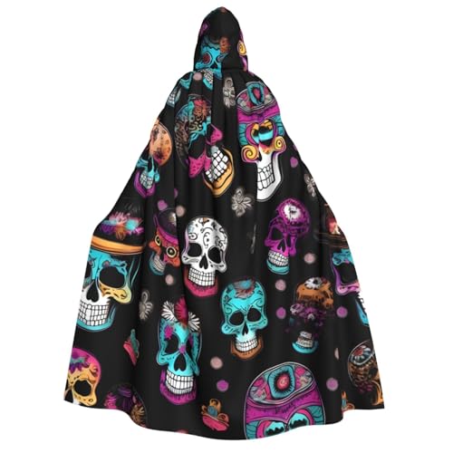 JBJGKHLP Sugar and Skulls Style Print Unisex Erwachsene Kapuze Langarm Umhang Halloween Weihnachten Karneval Mottopartys JBJGKHLP Sugar and Skulls Style Print Unisex Erwachsene Kapuze Langarm Umhang Halloween Weihnachten Karneval Mottopartys von JBJGKHLP