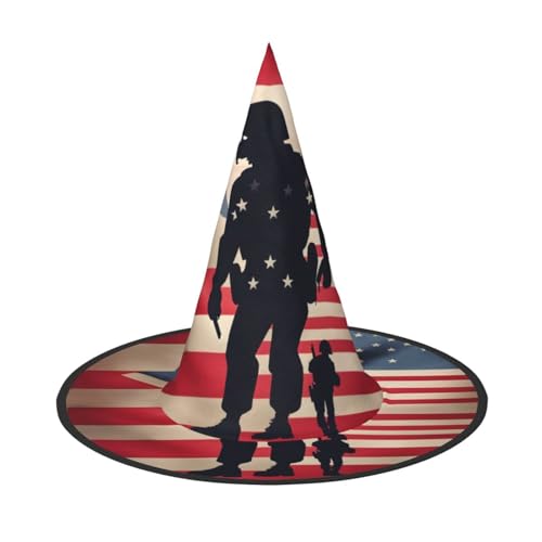 JBJGKHLP US-Militär-Soldaten Patriotischer Gedenktag Druck Halloween Hexenhut Unisex Karneval Cosplay Party Mode Cap Kostüm Zubehör JBJGKHLP US-Militär-Soldaten Patriotischer Gedenktag Druck Halloween Hexenhut Unisex Karneval Cosplay Party Mode Cap Kostüm Zubehör von JBJGKHLP