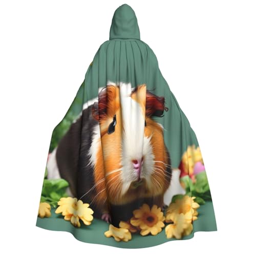 JBJGKHLP Umhang mit Kapuze, Motiv: Meerschweinchen, Unisex, Erwachsene, langärmelig, für Halloween, Weihnachten, Karneval, Mottopartys von JBJGKHLP