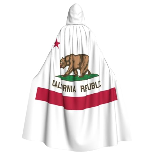 JBJGKHLP Umhang mit kalifornischer Flagge, atmungsaktiv, Unisex, mit Kapuze, für Halloween, Cosplay, Festivals JBJGKHLP Umhang mit kalifornischer Flagge, atmungsaktiv, Unisex, mit Kapuze, für Halloween, Cosplay, Festivals von JBJGKHLP