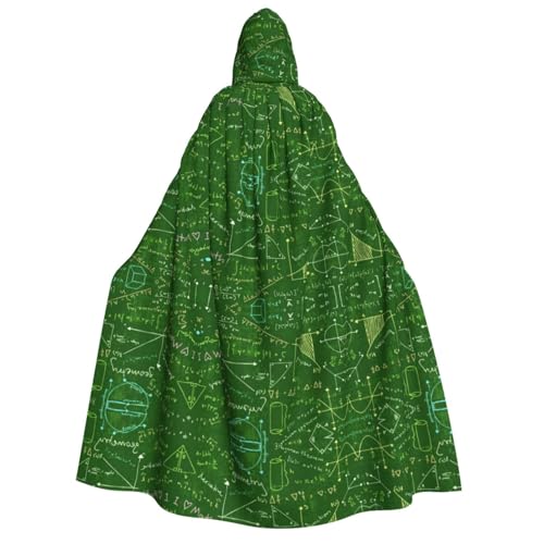 JBJGKHLP Umhang mit mathematischer Frage, Unisex, Erwachsene, mit Kapuze, langärmelig, für Halloween, Weihnachten, Karneval, Mottopartys von JBJGKHLP