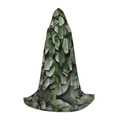 JBJGKHLP Unisex Kapuzenumhang mit Eukalyptusblättern, Karneval, Halloween, Cosplay, Weihnachten, bequem, stilvoll von JBJGKHLP