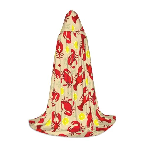 JBJGKHLP Unisex Kapuzenumhang mit Hummer- und Krabbenmuster, Karneval, Halloween, Cosplay, Weihnachten, bequem, stilvoll JBJGKHLP Unisex Kapuzenumhang mit Hummer- und Krabbenmuster, Karneval, Halloween, Cosplay, Weihnachten, bequem, stilvoll von JBJGKHLP
