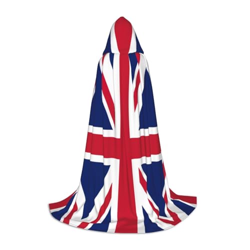 JBJGKHLP Unisex Kapuzenumhang mit britischer Flagge, Karneval, Halloween, Cosplay, Weihnachten, bequem, stilvoll von JBJGKHLP
