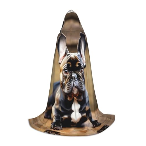 JBJGKHLP Unisex Kapuzenumhang mit süßem Bulldoggen-Aufdruck, Karneval, Halloween, Cosplay, Weihnachten, bequem, stilvoll JBJGKHLP Unisex Kapuzenumhang mit süßem Bulldoggen-Aufdruck, Karneval, Halloween, Cosplay, Weihnachten, bequem, stilvoll von JBJGKHLP