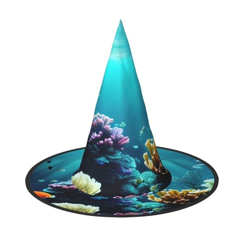 JBJGKHLP Unterwasserlandschaft Druck Halloween Hexenhut Unisex Karneval Cosplay Party Mode Cap Kostüm Zubehör JBJGKHLP Unterwasserlandschaft Druck Halloween Hexenhut Unisex Karneval Cosplay Party Mode Cap Kostüm Zubehör von JBJGKHLP