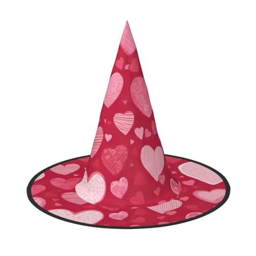 JBJGKHLP Valentinstag Druck Halloween Hexenhut Unisex Karneval Cosplay Party Mode Cap Kostüm Zubehör JBJGKHLP Valentinstag Druck Halloween Hexenhut Unisex Karneval Cosplay Party Mode Cap Kostüm Zubehör von JBJGKHLP