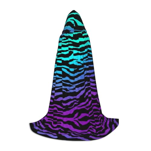 JBJGKHLP Violett, Blau, Grün, Camouflage, Zebrastreifen, Druck, Unisex, Kapuzenumhang, Robe, Karneval, Halloween, Cosplay, Weihnachten, bequem, stilvoll von JBJGKHLP
