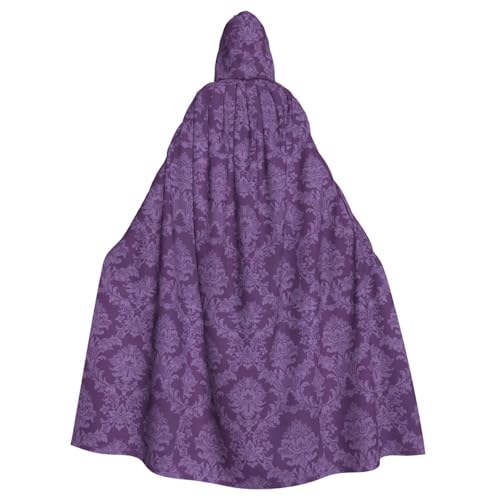 JBJGKHLP Violetter Druck, atmungsaktiv, Unisex, mit Kapuze, für Halloween, Cosplay, Festivals von JBJGKHLP