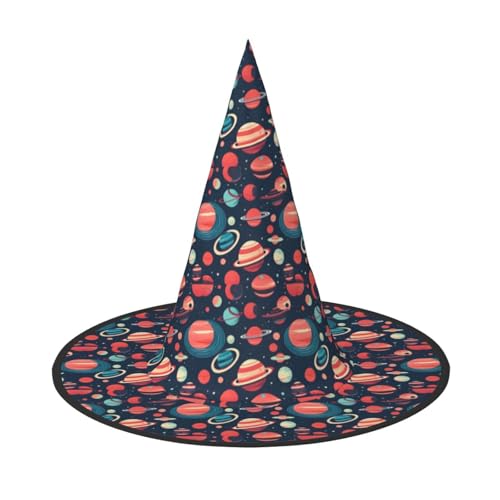 JBJGKHLP Weltraumplaneten Druck Halloween Hexenhut Unisex Karneval Cosplay Party Mode Cap Kostüm Zubehör JBJGKHLP Weltraumplaneten Druck Halloween Hexenhut Unisex Karneval Cosplay Party Mode Cap Kostüm Zubehör von JBJGKHLP