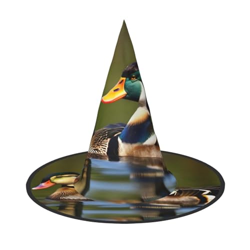 JBJGKHLP Zwei Stockenten Druck Halloween Hexenhut Unisex Karneval Cosplay Party Mode Cap Kostüm Zubehör JBJGKHLP Zwei Stockenten Druck Halloween Hexenhut Unisex Karneval Cosplay Party Mode Cap Kostüm Zubehör von JBJGKHLP