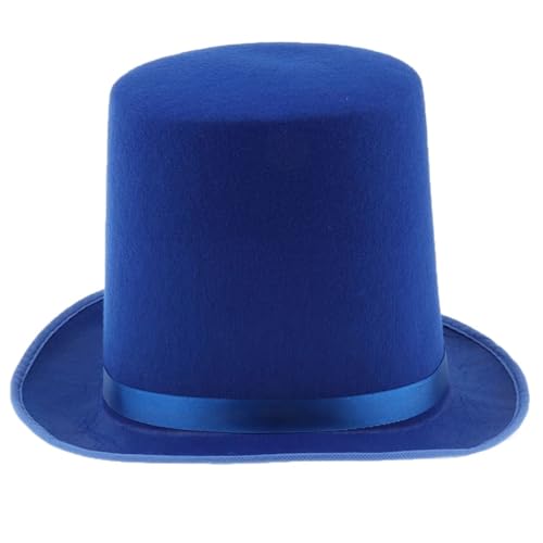 JBJYGSG Zauberer-Zylinder, Schwarzer Zylinder, Zauberer-Zylinder, Bühnenauftritte, Bowler-Zylinder, Kostüm Für Zauberer, Karneval, Fasching, Gentleman(Blue) von JBJYGSG