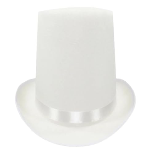 JBJYGSG Zauberer-Zylinder, Schwarzer Zylinder, Zauberer-Zylinder, Bühnenauftritte, Bowler-Zylinder, Kostüm Für Zauberer, Karneval, Fasching, Gentleman(White) von JBJYGSG