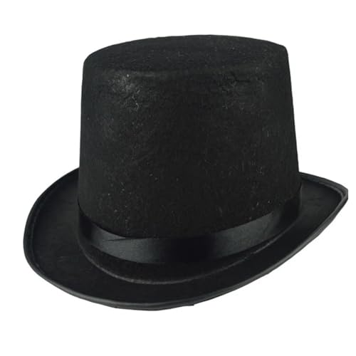 JBJYGSG Zusammenklappbarer Schwarzer Zylinder, Zaubererhut, Jazzhut, Bühnenauftritte, Party, Kostüm, Gentleman-Hut Für Zauberer, Karneval, Fasching, Gentleman(S) von JBJYGSG