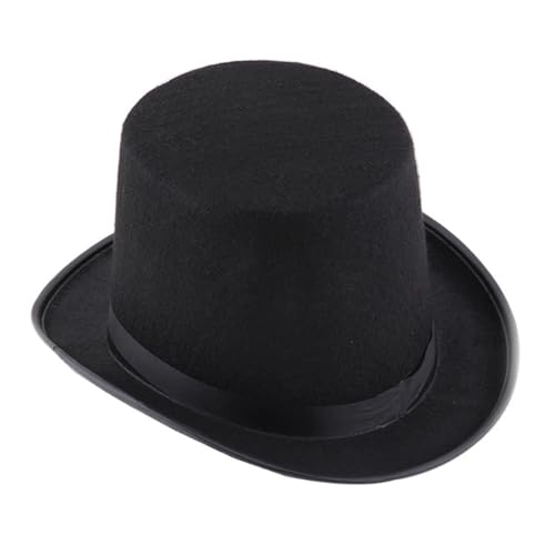 JBJYGSG Zylinderhut For Erwachsene, Zylinderhut, Karneval, Party, Kostüm, Schwarzer Zaubererhut For Karneval, Showparty Für Zauberer, Karneval, Fasching, Gentleman von JBJYGSG