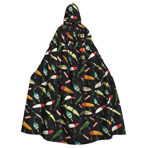 JBYJBX Angelköder, Druck, Halloween, Cosplay, Mittelalter-Festivals, Unisex, Umhang mit Hut und Kapuze JBYJBX Angelköder, Druck, Halloween, Cosplay, Mittelalter-Festivals, Unisex, Umhang mit Hut und Kapuze von JBYJBX