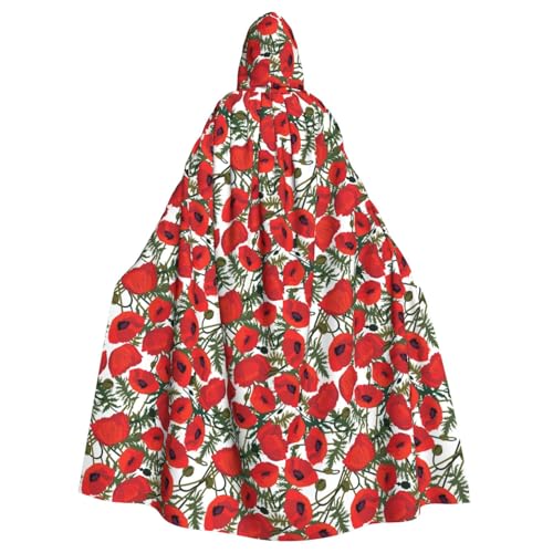 JBYJBX Blumenmuster-Druck, Halloween, Cosplay, Mittelalter-Festivals, Unisex, Umhang mit Hut und Kapuze JBYJBX Blumenmuster-Druck, Halloween, Cosplay, Mittelalter-Festivals, Unisex, Umhang mit Hut und Kapuze von JBYJBX