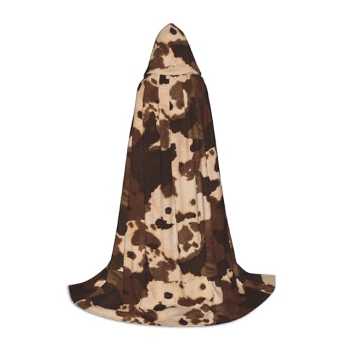 JBYJBX Brauner Kunstdruck aus Rindsleder, Halloween-Kapuzenumhang, 130/150/170 cm, Karneval, Hexenkostüm, Cosplay, Mottoparty JBYJBX Brauner Kunstdruck aus Rindsleder, Halloween-Kapuzenumhang, 130/150/170 cm, Karneval, Hexenkostüm, Cosplay, Mottoparty von JBYJBX