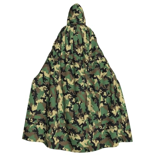 JBYJBX Camouflage-Umhang für Halloween, Cosplay, Mittelalter-Festivals, Unisex, volle Länge, mit Hut und Kapuze JBYJBX Camouflage-Umhang für Halloween, Cosplay, Mittelalter-Festivals, Unisex, volle Länge, mit Hut und Kapuze von JBYJBX