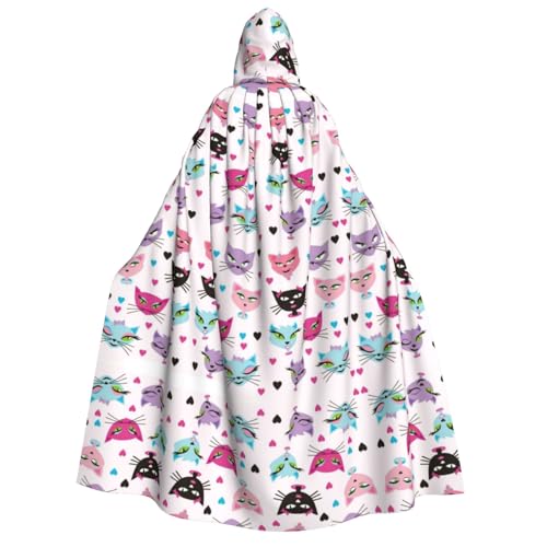 JBYJBX Carttoon Kapuzenumhang mit Katzendruck, 190 cm, Erwachsenenkostüm, Halloween, Cosplay, Karneval, Partys JBYJBX Carttoon Kapuzenumhang mit Katzendruck, 190 cm, Erwachsenenkostüm, Halloween, Cosplay, Karneval, Partys von JBYJBX