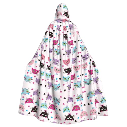 JBYJBX Carttoon Kapuzenumhang mit Katzenmotiv für Damen und Herren, Kapuzenumhang, Halloween, Karneval, Cosplay und Motto-Partys JBYJBX Carttoon Kapuzenumhang mit Katzenmotiv für Damen und Herren, Kapuzenumhang, Halloween, Karneval, Cosplay und Motto-Partys von JBYJBX