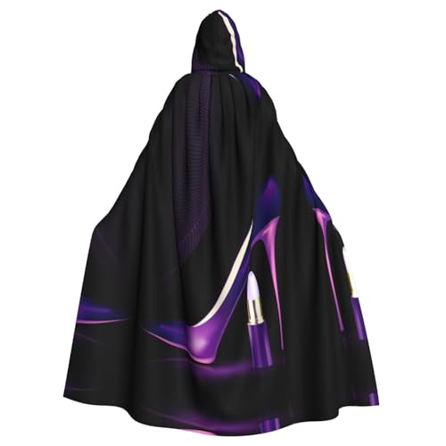 JBYJBX Eleganter violetter Kapuzenumhang mit High Heels für Damen und Herren, Kapuzenumhang, Halloween, Karneval, Cosplay und Motto-Partys JBYJBX Eleganter violetter Kapuzenumhang mit High Heels für Damen und Herren, Kapuzenumhang, Halloween, Karneval, Cosplay und Motto-Partys von JBYJBX