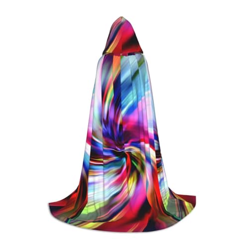 JBYJBX Farbenfroher Batikdruck, Halloween-Kapuzenumhang, 130/150/170 cm, Karneval, Hexenkostüm, Cosplay, Mottoparty JBYJBX Farbenfroher Batikdruck, Halloween-Kapuzenumhang, 130/150/170 cm, Karneval, Hexenkostüm, Cosplay, Mottoparty von JBYJBX