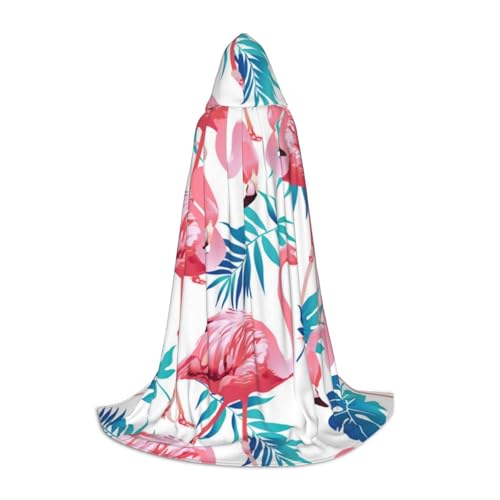 JBYJBX Flamingo-Umhang mit Kapuze, Vogel und grünen Pflanzen, Blatt-Druck, 130/150/170 cm, Karneval, Hexenkostüm, Cosplay, Mottoparty JBYJBX Flamingo-Umhang mit Kapuze, Vogel und grünen Pflanzen, Blatt-Druck, 130/150/170 cm, Karneval, Hexenkostüm, Cosplay, Mottoparty von JBYJBX