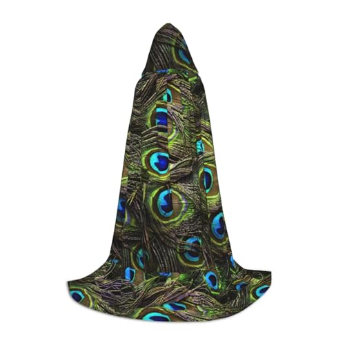 JBYJBX Frischer Pfauen-Druck, Unisex, Kapuzenumhang, Halloween, Cosplay, Kostüm, Weihnachten, Karneval, Party, Umhang JBYJBX Frischer Pfauen-Druck, Unisex, Kapuzenumhang, Halloween, Cosplay, Kostüm, Weihnachten, Karneval, Party, Umhang von JBYJBX