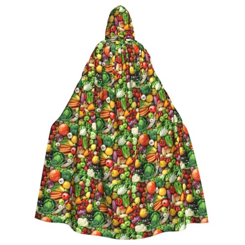 JBYJBX Frisches Obst und Gemüse, bedruckt, Halloween, Cosplay, Mittelalter-Festivals, Unisex, Umhang mit Hut und Kapuze JBYJBX Frisches Obst und Gemüse, bedruckt, Halloween, Cosplay, Mittelalter-Festivals, Unisex, Umhang mit Hut und Kapuze von JBYJBX