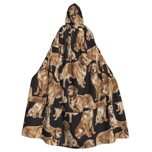JBYJBX Goldener Retriever-Aufdruck, Halloween, Cosplay, Mittelalter-Festivals, Unisex, Umhang mit Hut und Kapuze JBYJBX Goldener Retriever-Aufdruck, Halloween, Cosplay, Mittelalter-Festivals, Unisex, Umhang mit Hut und Kapuze von JBYJBX