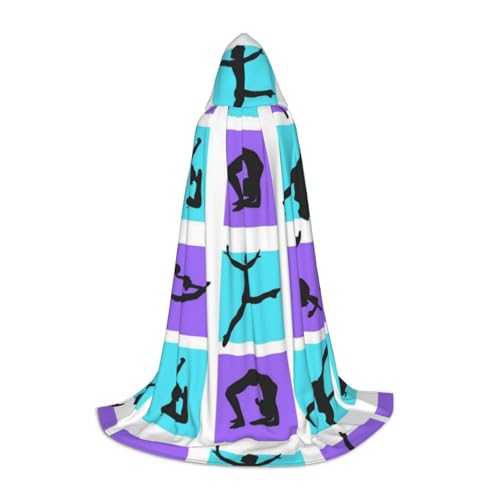 JBYJBX Gymnastik-Spiel-Druck, Unisex, Kapuzenumhang, Halloween, Cosplay, Kostüm, Weihnachten, Karneval, Party, Umhang von JBYJBX