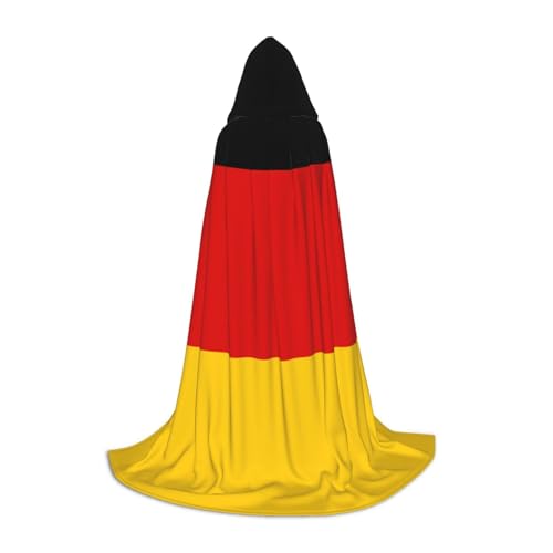 JBYJBX Halloween Kapuzen-Umhang mit Deutscher Flagge, 130/150/170 cm, Karneval, Hexenkostüm, Cosplay-Mottoparty JBYJBX Halloween Kapuzen-Umhang mit Deutscher Flagge, 130/150/170 cm, Karneval, Hexenkostüm, Cosplay-Mottoparty von JBYJBX