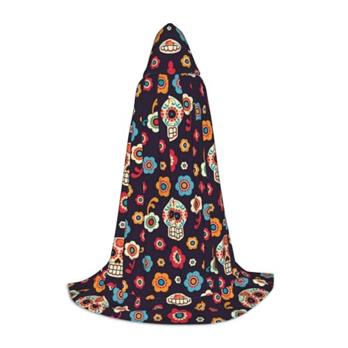 JBYJBX Halloween-Kapuzenumhang mit Totenkopf-Motiv, 130/150/170 cm, Karneval, Hexenkostüm, Cosplay, Mottoparty JBYJBX Halloween-Kapuzenumhang mit Totenkopf-Motiv, 130/150/170 cm, Karneval, Hexenkostüm, Cosplay, Mottoparty von JBYJBX