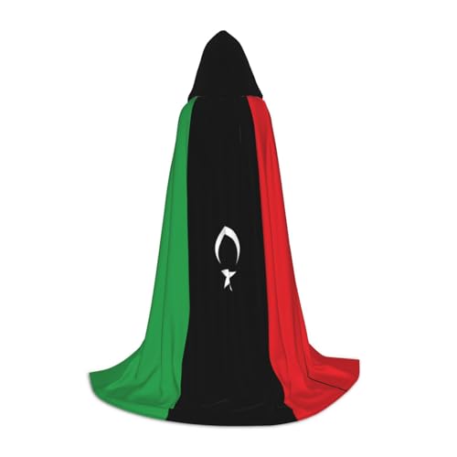 JBYJBX Halloween-Umhang mit Libyen-Flagge, 130/150/170 cm, Halloween-Kostüm, Karnevalskostüm, Cosplay-Themenparty JBYJBX Halloween-Umhang mit Libyen-Flagge, 130/150/170 cm, Halloween-Kostüm, Karnevalskostüm, Cosplay-Themenparty von JBYJBX