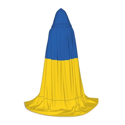 JBYJBX Halloween-Umhang mit Ukraine Flagge, 130/150/170 cm, Halloween-Kostüm, Karnevalskostüm, Cosplay-Themenparty JBYJBX Halloween-Umhang mit Ukraine Flagge, 130/150/170 cm, Halloween-Kostüm, Karnevalskostüm, Cosplay-Themenparty von JBYJBX