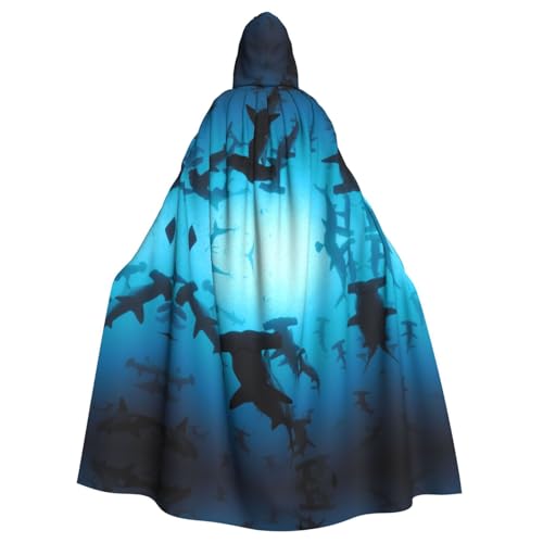 JBYJBX Hammerhead Haie, bedruckt, Halloween, Cosplay, Mittelalter-Festivals, Unisex, Umhang mit Hut und Kapuze JBYJBX Hammerhead Haie, bedruckt, Halloween, Cosplay, Mittelalter-Festivals, Unisex, Umhang mit Hut und Kapuze von JBYJBX