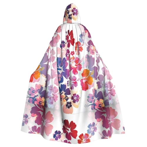 JBYJBX Hawaiianischer Blumendruck, Halloween, Cosplay, Mittelalter-Festivals, Unisex, Umhang mit Hut und Kapuze JBYJBX Hawaiianischer Blumendruck, Halloween, Cosplay, Mittelalter-Festivals, Unisex, Umhang mit Hut und Kapuze von JBYJBX