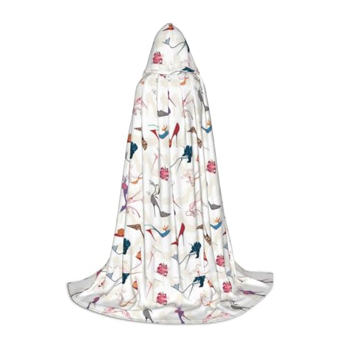 JBYJBX High Heel Schuhe Druck Unisex Kapuzenumhang Halloween Cosplay Kostüm Weihnachten Karneval Party Wear Cape JBYJBX High Heel Schuhe Druck Unisex Kapuzenumhang Halloween Cosplay Kostüm Weihnachten Karneval Party Wear Cape von JBYJBX