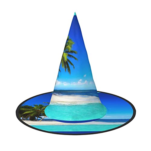 JBYJBX JbyjbxPalmenbäume und klares Meer Druck Karneval Halloween Hexenhut Motto-Partys Hut Cosplay Maskerade Urlaub Dekor JBYJBX JbyjbxPalmenbäume und klares Meer Druck Karneval Halloween Hexenhut Motto-Partys Hut Cosplay Maskerade Urlaub Dekor von JBYJBX