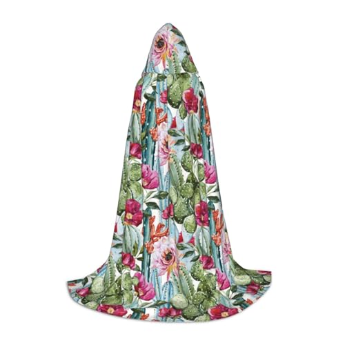JBYJBX Kaktus Sukkulenten Rose Druck Unisex Kapuzenumhang Halloween Cosplay Kostüm Weihnachten Karneval Party Wear Umhang, Schwarz, S JBYJBX Kaktus Sukkulenten Rose Druck Unisex Kapuzenumhang Halloween Cosplay Kostüm Weihnachten Karneval Party Wear Umhang, Schwarz, S von JBYJBX