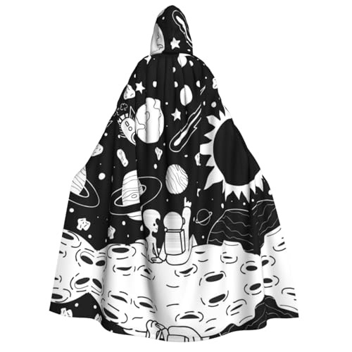 JBYJBX Kapuzenumhang mit Astronauten-Druck, 190 cm, Erwachsenenkostüm, Halloween, Cosplay, Karneval, Partys JBYJBX Kapuzenumhang mit Astronauten-Druck, 190 cm, Erwachsenenkostüm, Halloween, Cosplay, Karneval, Partys von JBYJBX